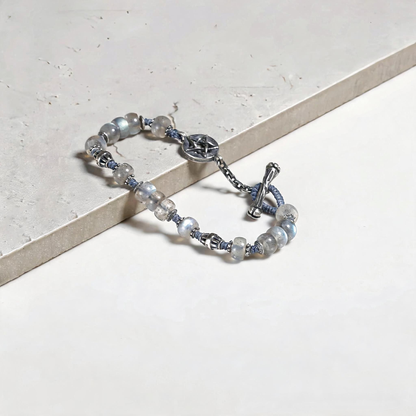 Handwoven 925 Sterling Silver Bracelet - Vintage Snowfall Design