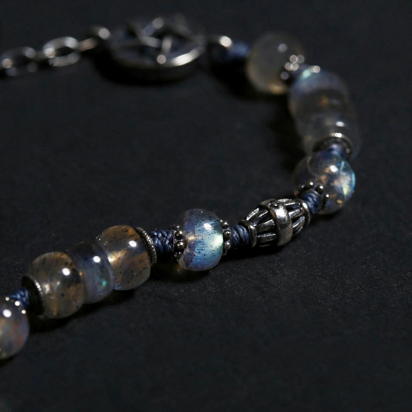 Handwoven 925 Sterling Silver Bracelet - Vintage Snowfall Design